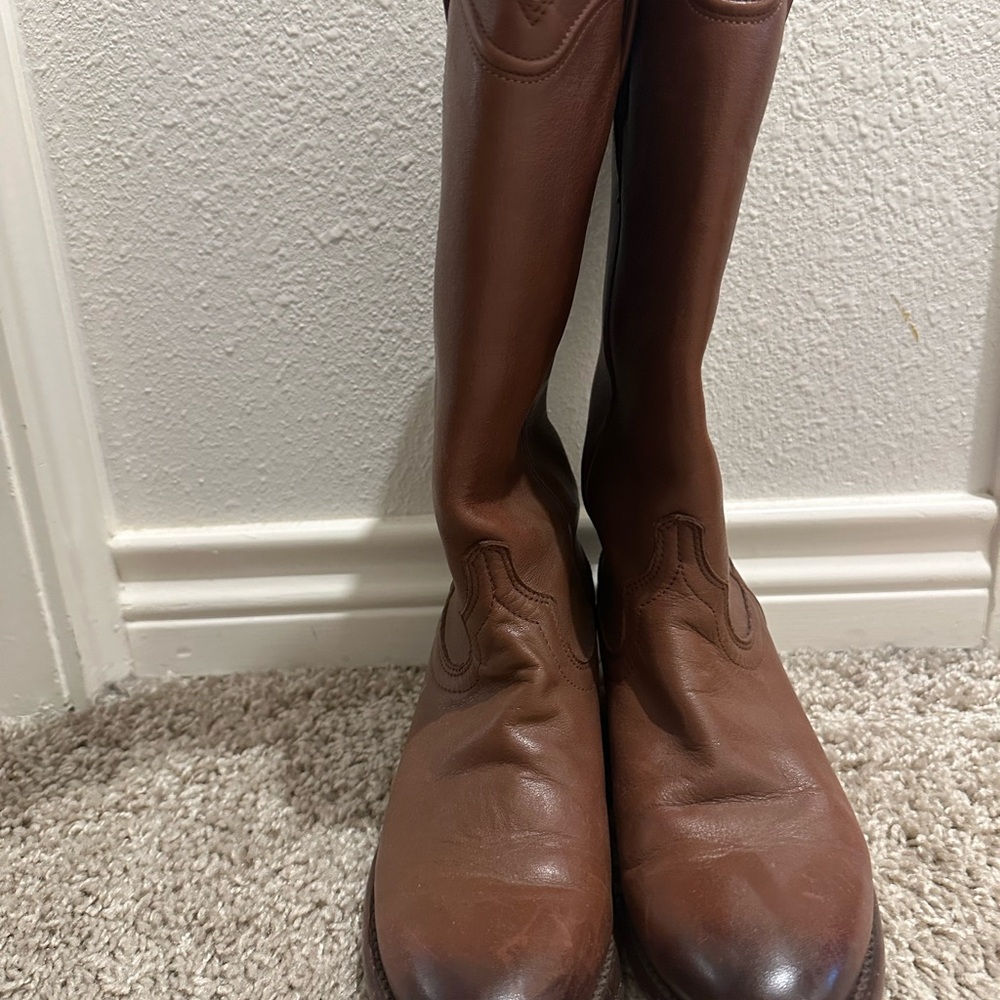 Tecovas Brown Leather Riding Boots